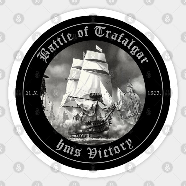 BATTLE OF TRAFALGAR Sticker by MiroDesign